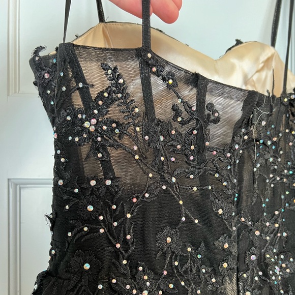 Mon Cheri Black Prom Dress - Picture 5 of 9